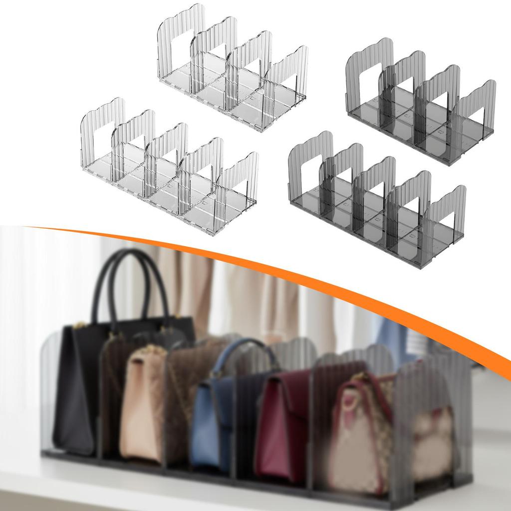 Adjustable Handbag Storage Compartment Box Plastic Organizer Drawer Separator for Closet Bag Organization