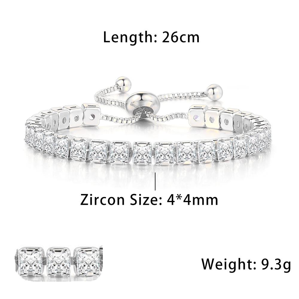 New Fashionable Zircon Tennis Bracelets for Women Dazzling Various Shape Crystal Hand Chain Trend Sexy Party Accessories Zircon