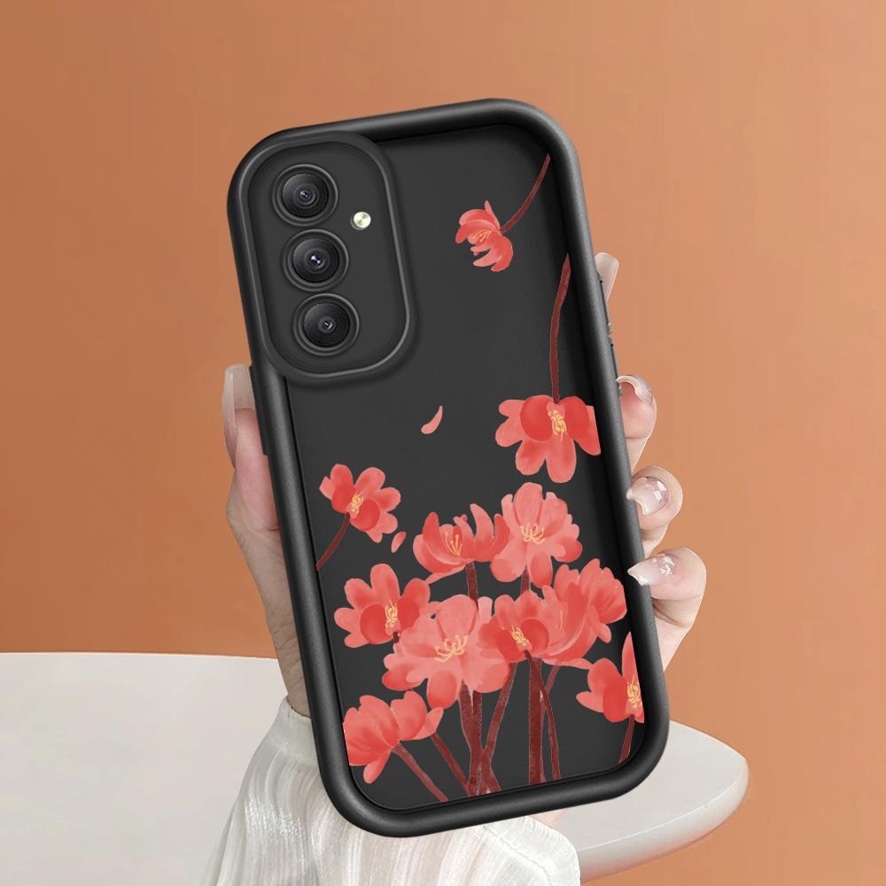Soft Silicone Square Ladder Printing Pattern Phone Casing Full Cover Camera Shockproof Protection Rubber Case for Samsung