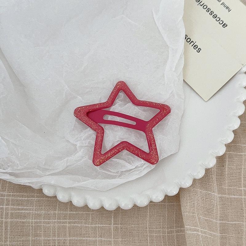 Colorful Y2K Star Hair Clip for Baby & Women - Decorative Side Bangs & BB Clip Hair Accessory