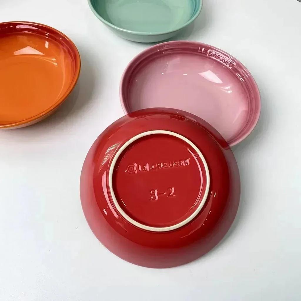 7 Inches Porcelain Soup Bowl 1 Pack Ceramic Dinner Plate Dessert Salad Food Dish Kitchen Serving Tray Colorful Deep Tableware