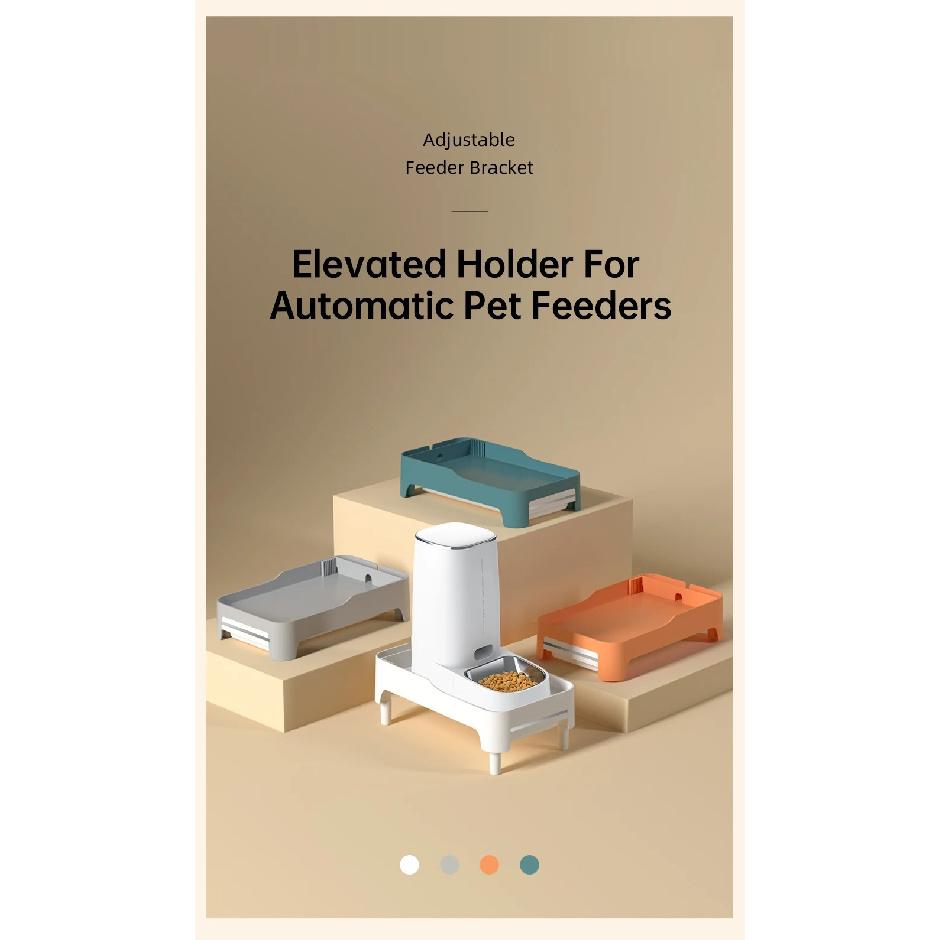 ROJECO Elevated Holder For Automatic Pet Feeders Adjustable Height Suitable For Pets Cat Dog Feeder Bowl Accessories