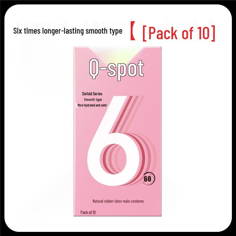 Q Point Ultra-Thin Pink Condoms with 3D Surrounding Particles - Odorless, Super Lubricated, Female Pleasure Enhancing.