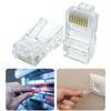 100PCS Unshielded RJ45 Modular Plugs Cat5e Networking Cable Connectors with Injection Molded Housing