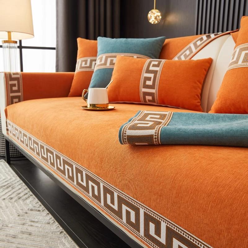 Sofa Mats Are Universal All Year Round Slip Resistant Scratch Resistant Dirt Resistant New Chinese Style Chenier Sofa Cover