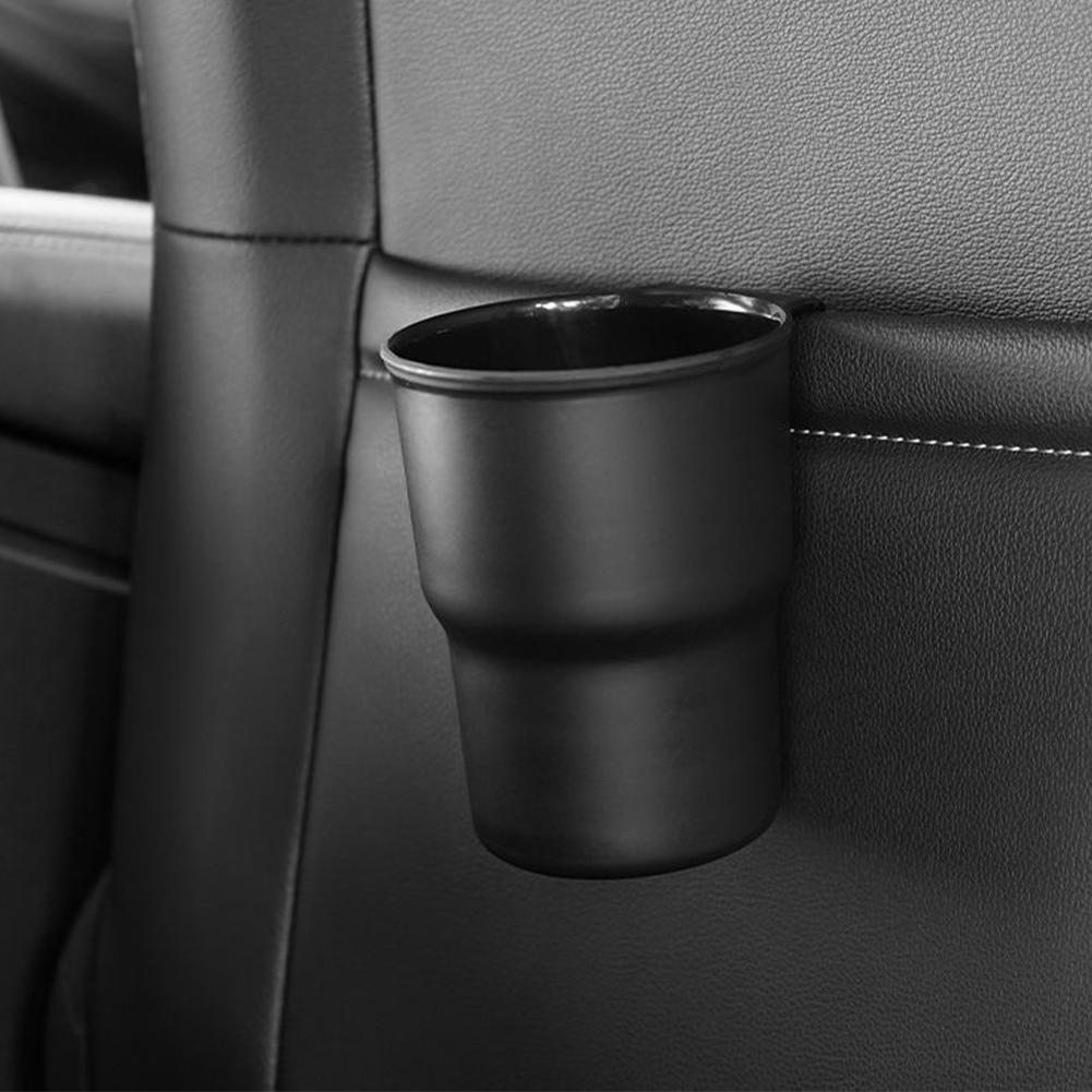 Multifunctional Car Water Cup Holder Car Door Cup Holder Box Back Clip Design Car Seat Back Water Cup Box Organizer Trash Can