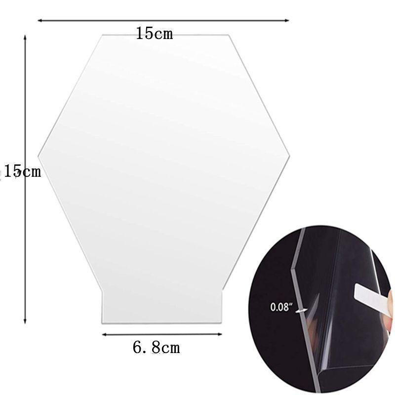Heart Acrylic Sheet Clear Cast Plexiglass Panel Thick Plastic Glass Board for LED Light Base Signs DIY Display Projects Craft