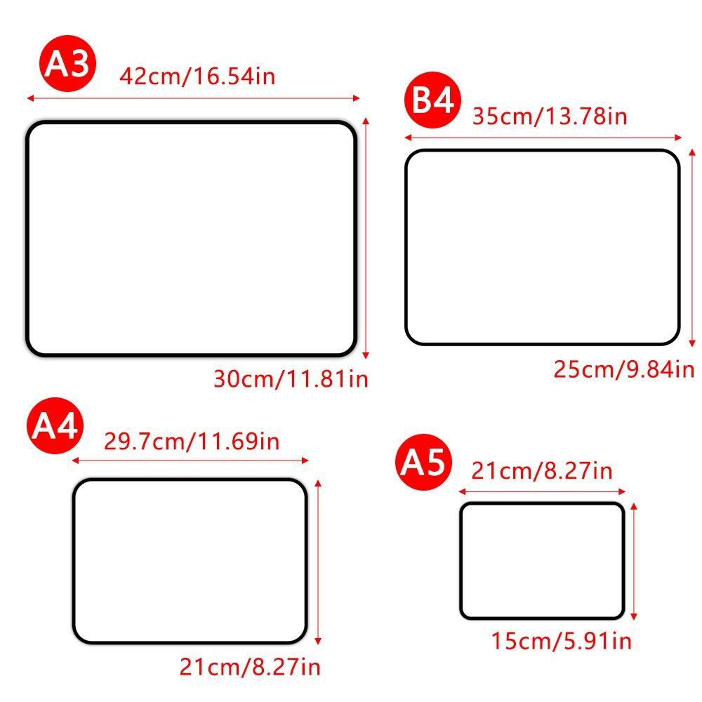 Portable A5/A4/B4/A3 Whiteboard Dry Erase Magnetic-Friendly Graffiti Drawing Board Reusable Double-Sided Erasable Writing Board