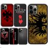 Albanian Flag Eagle Banner Phone Case for iPhone 17 Air 16 16e 15 13 14 11 12 Pro Max Plus  Coque Fundas Shell