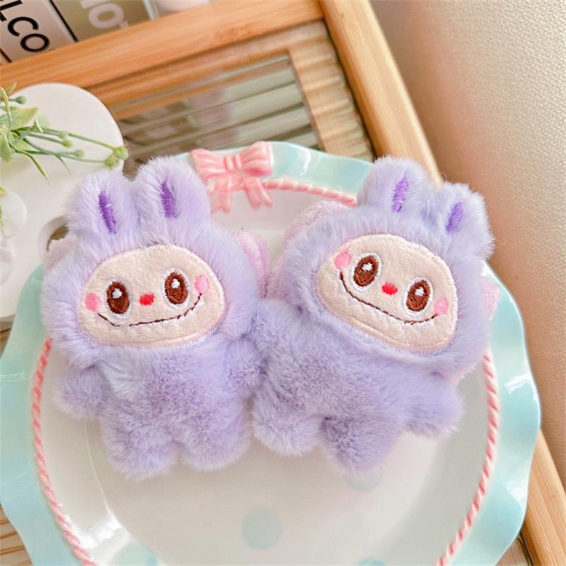 

Cute Labubu Plush Dolls Wrist Washband Microfiber Soft Wrist Wash Band Wristband Water-Absorbent Wash Face Wrist Sweatband Gifts рожевий