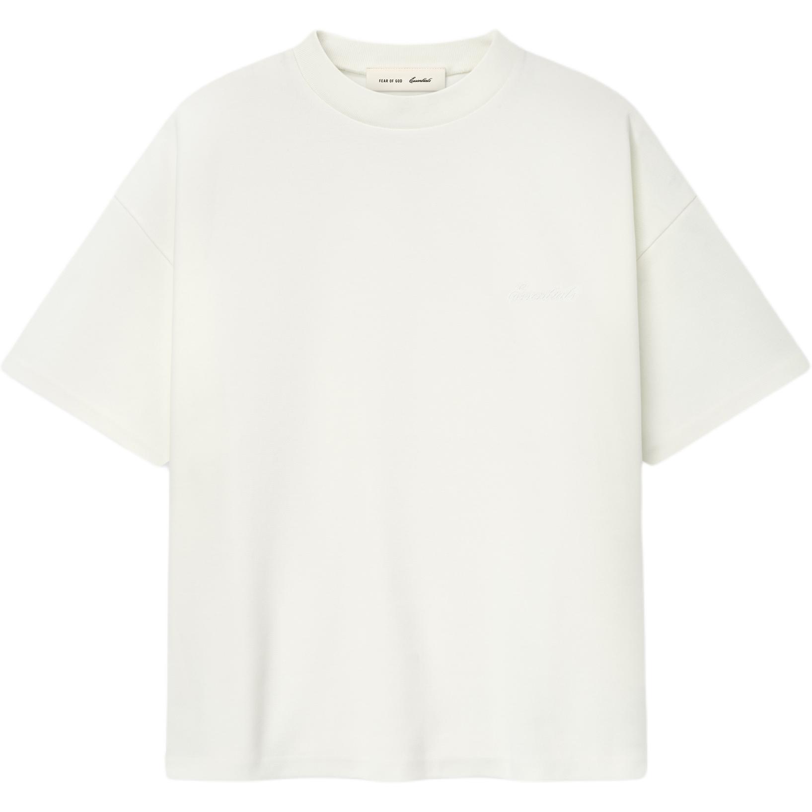 Fear of God Essentials Signature 90s Short-Sleeve Tee Ivory Men Tops White 125SP264413F XS