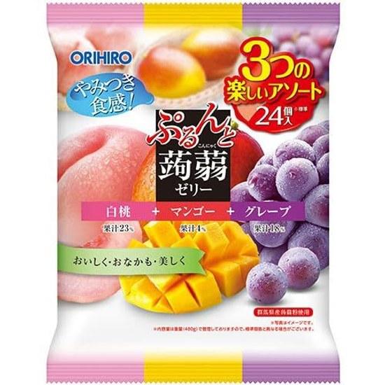 Large Capacity Puru Konjac Jelly 1200g 8 Varieties 60 Pieces Hyuganatsu (Limited Edition) Golden Pineapple Grape Orange Shine Muscat White Peach Mango