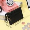 3 Zippers Canvas Coin Purse Women'S Mini Wallet Solid Change Purses With Keychain Money Bags Coin Key Storage Bag Card Holder