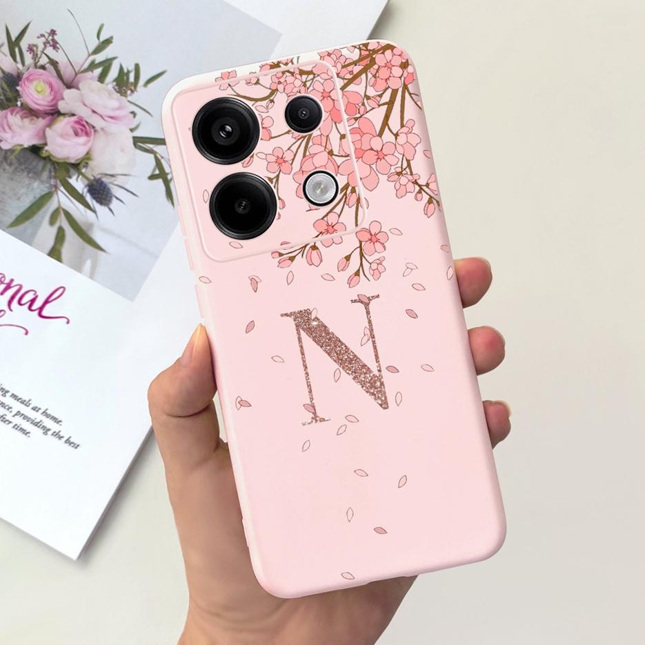 For Xiaomi Redmi Note 13 4G Case Cute Crown Letters Cover Soft TPU Phone Case For Xiaomi Redmi Note 13 Pro Plus Note13 5G Bumper