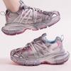 Leather Platform Dad Shoes Women's Old Dirty Shoes Summer New Lightweight Mesh Breathable Sneakers