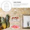 Metal Glass Cake Dessert Stand Cupcake Holder Wedding Display Tray Cosmetics Organizer Pastry Shelf Kitchen Barware Baking Tool