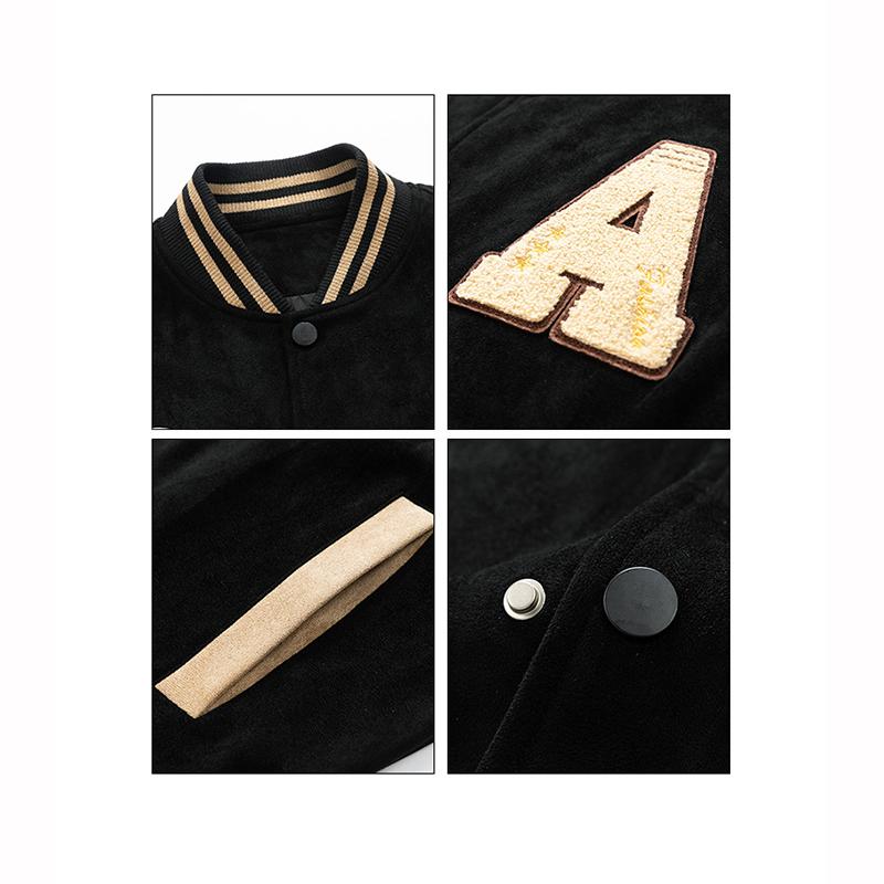 Chaqueta de Béisbol Hombre Moda Chaquetas Bordadas Abrigos Ropa de Calle Hombre Chaqueta Bomber Hip Hop