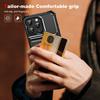 For iPhone 15 Pro Case Card Slot Kickstand Leather+TPU Reinforced Corner Phone Cover