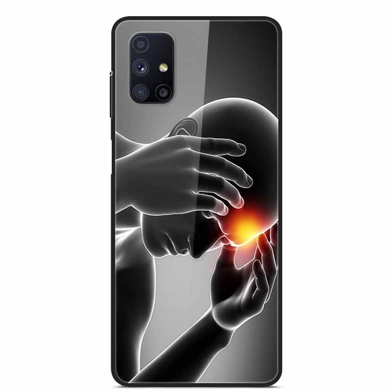 Glas-Rückseite für Samsung Galaxy M51 M31 Hülle Harte gehärtete Glas Hülle für Samsung A71 A51 Hülle A 51 71 M 51 31 Funda Coque