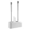 4 in 1 Toilet Bowl Brush Holder Set Wall Hanging Toilet Brush Kit Without Drilling for Bathroom RV Deep Cleaning