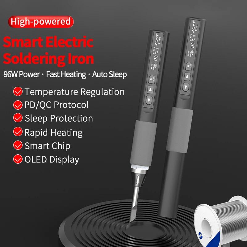96W Smart Soldering Iron Constant Temperature Welding Pen Electrician Portable High Power Welding Tool for Repair