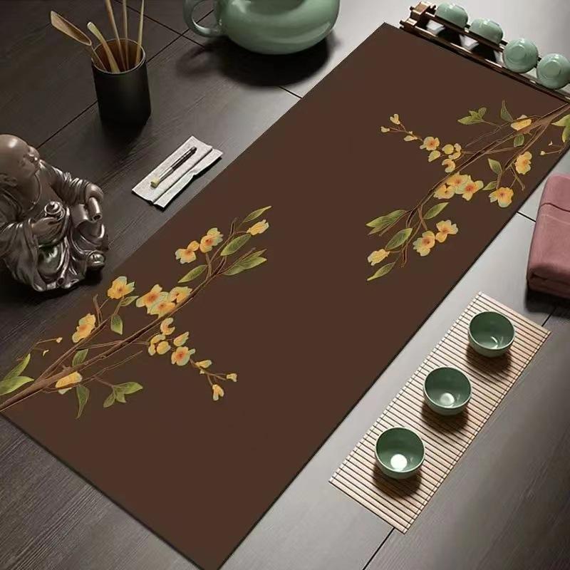 Household Teacup, Tea Table Mat, Kitchen Diatom Mud Drain Mat, New Chinese Long Coffee Table, Thermal Insulation and Absorbent Tablecloth, Spot