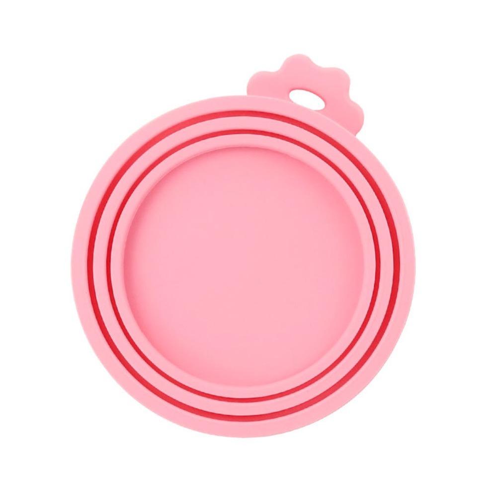 Cartoon Silicone Pet Can Lid Set Soft Pet Can Spoon Lid Seal Cover 3 in 1 Cat Can  Lid  Pet