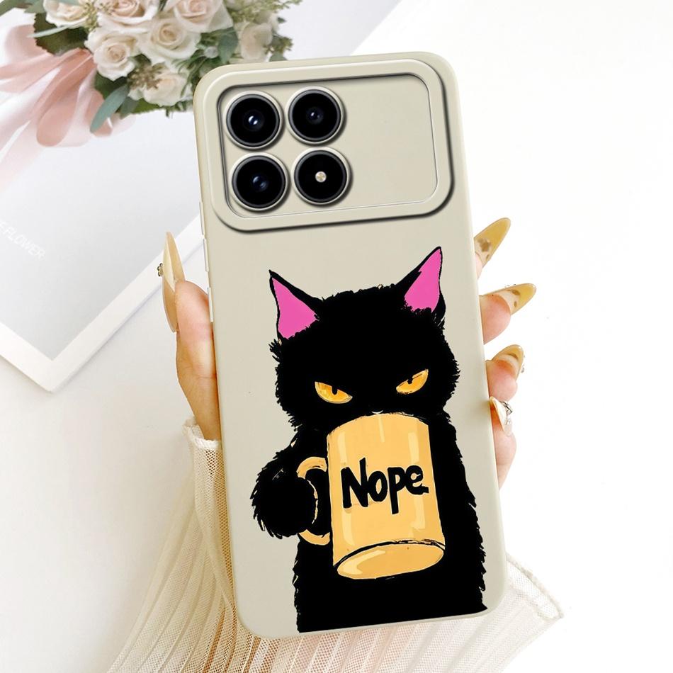 Für Xiaomi Redmi K90 Niedliche Katze Blume Cartoon Handyhülle Für Redmi K 90 K90 Pro Max 5G Stoßfeste Weiche Silikonhüllen Stoßfänger