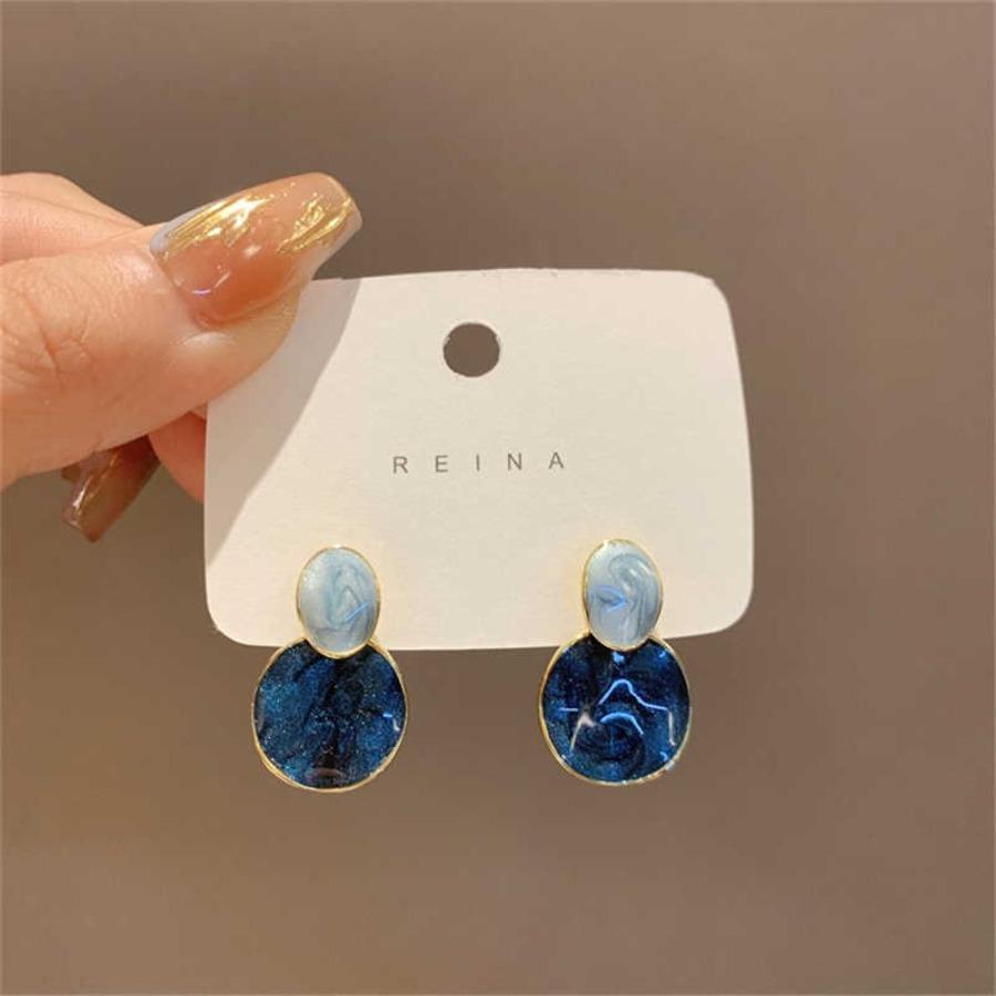 Orecchini da Donna Trendy di Alta Qualità con Cielo Stellato Blu Degradé