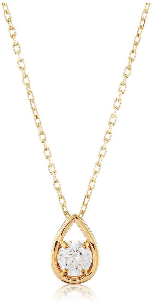 Estelle Silver Yellow Gold Plated Cubic Zirconia Drop Necklace (Web Exclusive) 0773-0831-0019-0000