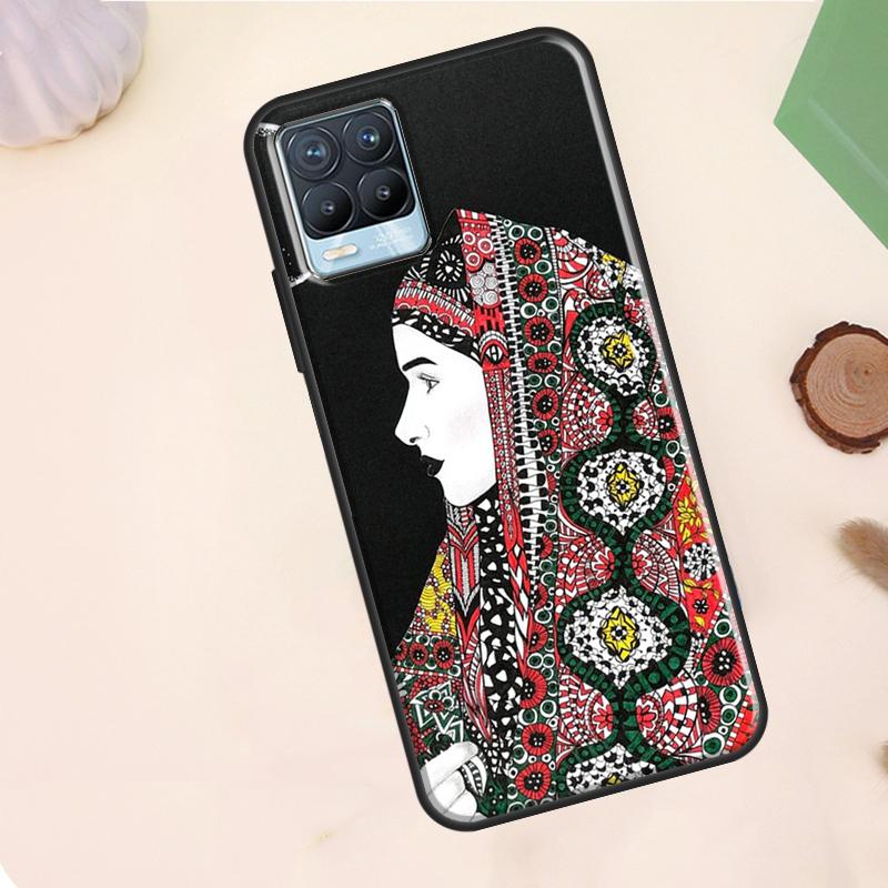 Muslim Islamic Arabic Hijab Girl Case For Realme C55 C53 C33 C63 C61 C51 C65 C67 C71 C75 11 12 13 14 15 Pro Plus GT6 GT7 Pro
