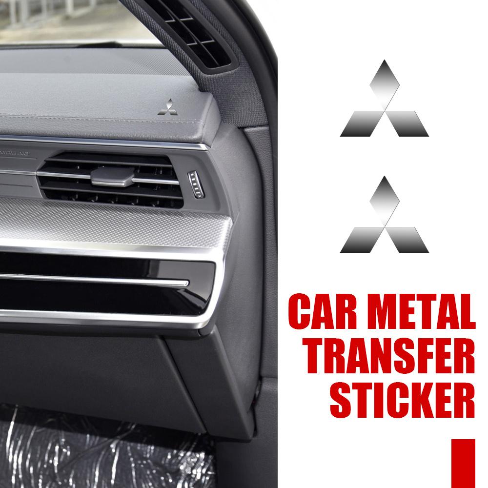 10Pcs Car Accessories Nickel Metal Interior Badge Stickers for Mitsubishi Pajero Sport ASX Lancer L200 Attrage Xpander Eclipse