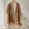 Luxury Brand Cashmere Women Animal Scarf Winter Warm Shawl and Wrap Bandana Pashmina Female Foulard Square Thick Blanket Poncho