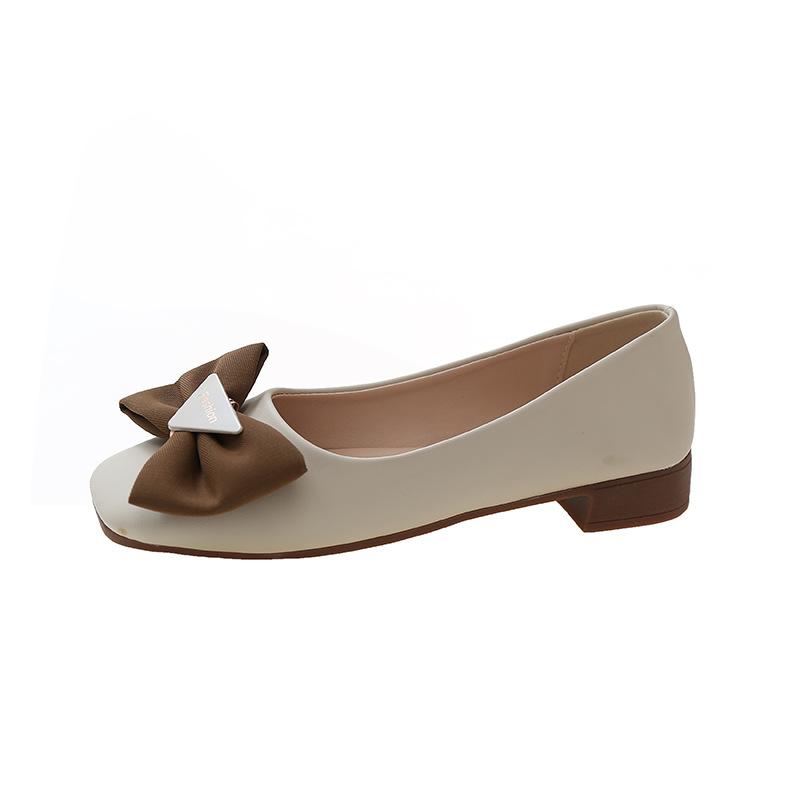 

Туфли Мэри Джейн женские весна 2025 новые французские шапочки на мягкой подошве с небольшим горлом универсальные повседневные удобные модные туфли 35 бежевый