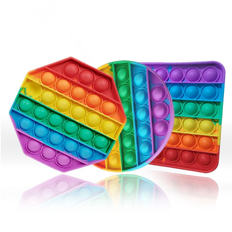 

3 шт. Силиконовые сенсорные игрушки-непоседы с пузырьками для детей, подарки для снятия стресса, подарки на день рождения для детей, для гостей