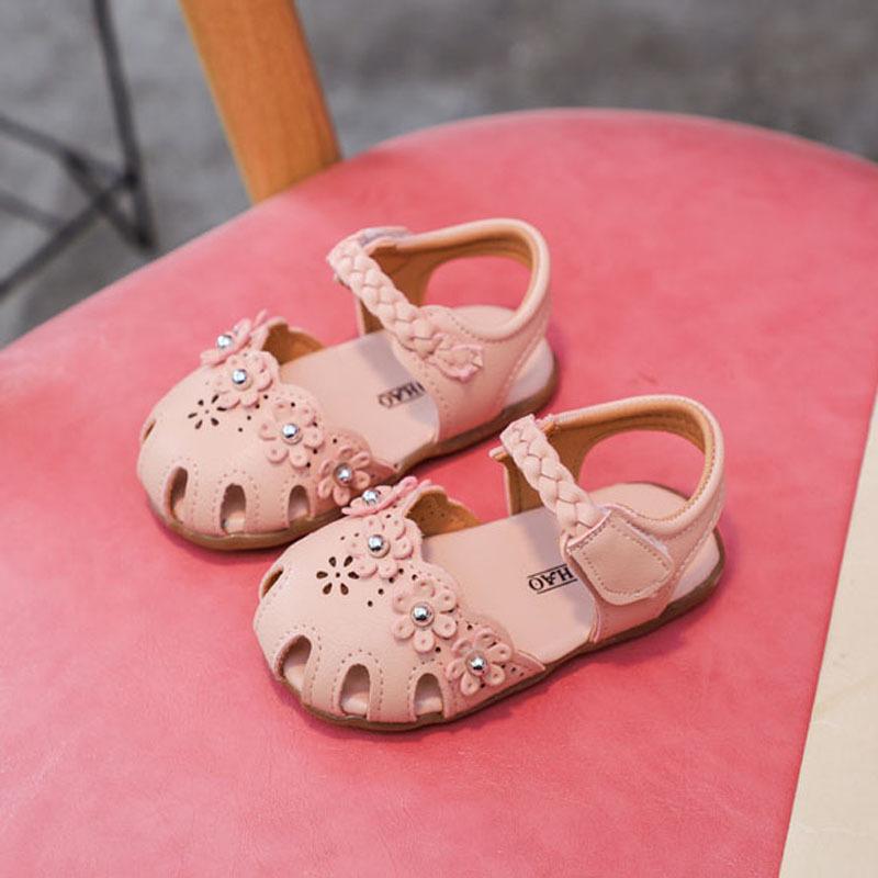 Summer 2024 Baby Girls' Princess Sandals - Hollow Toe Toddler Shoes