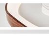 Mid-Century Walnut Wood Grain 360° Oscillating Fan Light for Bedroom or Children's Room