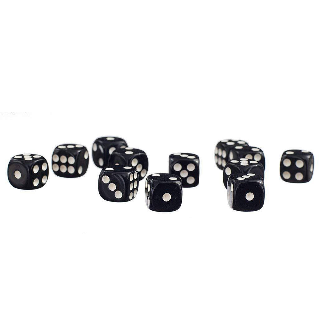 Acrylic 16mm Dices Set Colorful Six Sided Dices Cubes with Dots Playing Square Blocks Kids Math Teaching Educational Toy