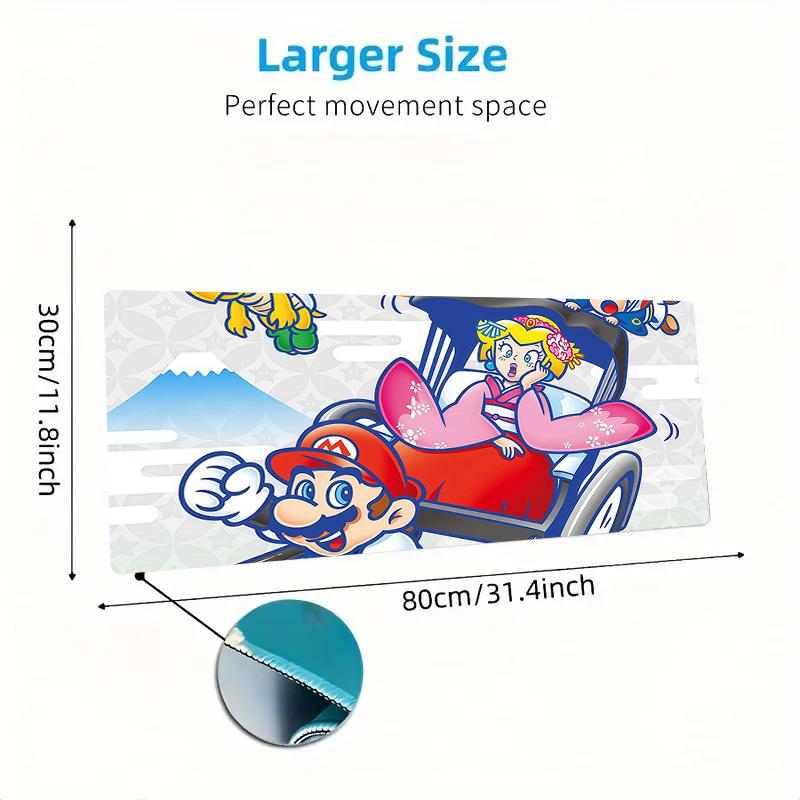 Super Mario2 Print  Cushion Non-slip Laptop Tablet Big Mousepad XXL Mat Mini PC Playmat With Lock edge