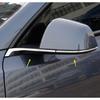 Chrome Steel Rear View Side Mirror Strip Decor Trim For Tesla Model Y 2020-2023