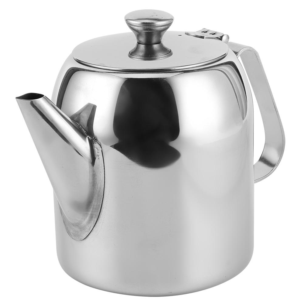 

Coffee Pot Teapot Stainless Steel Kettle Cold Water Jug Short Spout for Hotel Restaurant32oz(Approx. 850ml)
