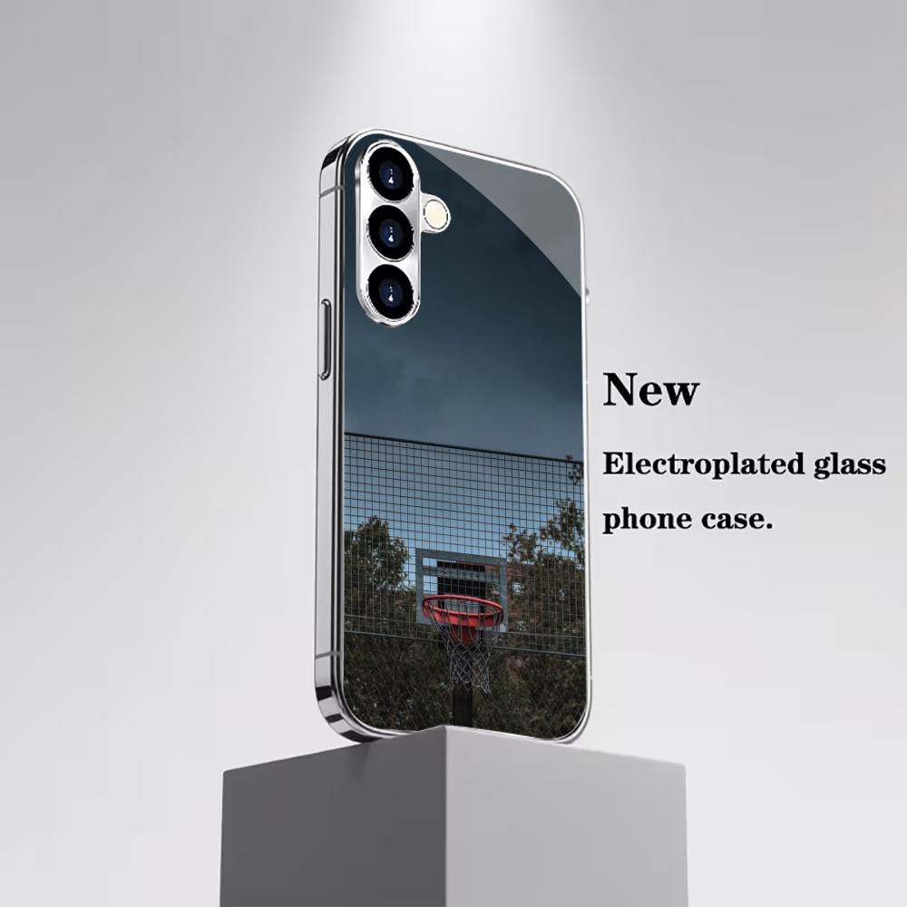 

Basketball PhoneCase Simplicity High-end Electroplating Glass PhoneCase for Samsung Galaxy S26 S25 S24 S23 S22 S21 FE,Ultra,Plus GalaxyS25