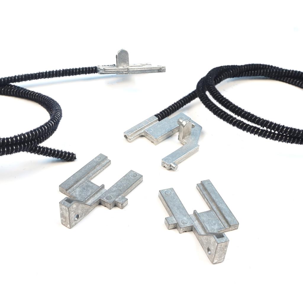 BSR674 Electric Sunroof Repair Track Drive Pull Bowden Cables Left and Right With Metal Mounting Bracket Hinges for Renault Megane MK1 Scenic MK1