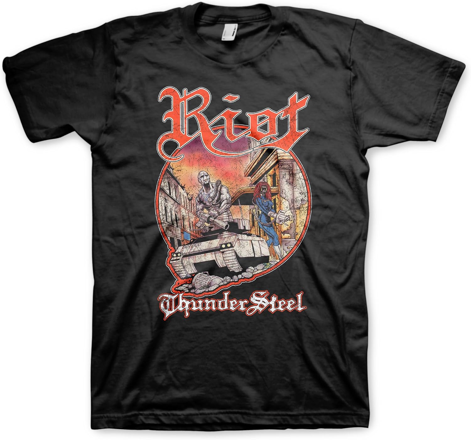Riot Thunder Steel Tank Soldier Woman T-shirt XXXXL