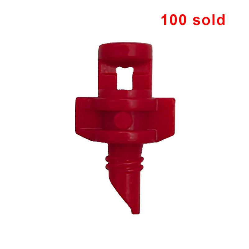 

50/100 шт. Распылитель для растений 90-360° Рефракционная насадка Садовый разбрызгиватель Сельскохозяйственная ирригационная насадка для растений красный