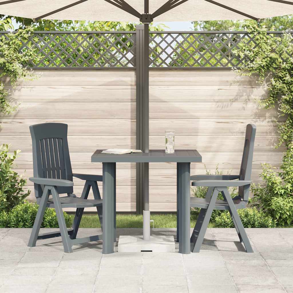 VidaXL Gartentisch Grün 80x75x72 cm Kunststoff