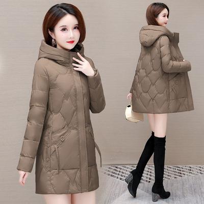Mother Cotton-padded Clothes Women's Medium Long Slim Plus Size Cotton Padded Clothes Winter Coat Thick Cotton-padded Jacket