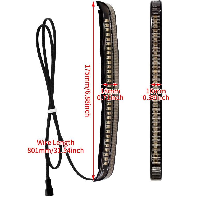 HDBUBALUS Smoke Saddlebag Tail Light LED Running Brake Sequential Turn Signal Lamp Fit for Harley Touring Street Gilde Road Gilde Road King Electra