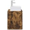 Wall Mounted Washstand Smoked Oak 49.5 X 41 X 62.5 Cm