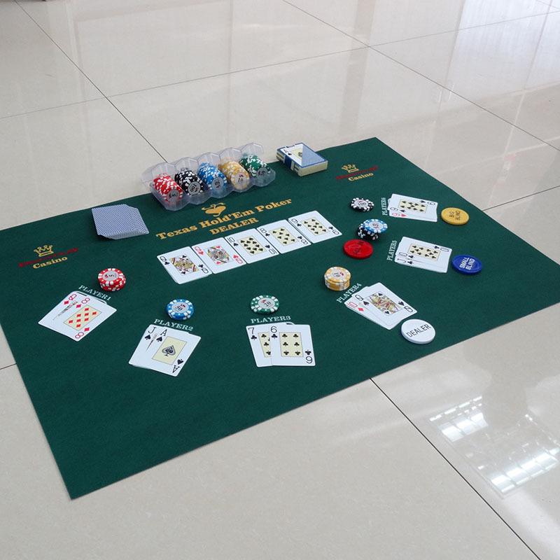 Wendbare Pokerkartentischmatte – 60x90cm Vliesfilz für Texas Hold'em & Roulette
